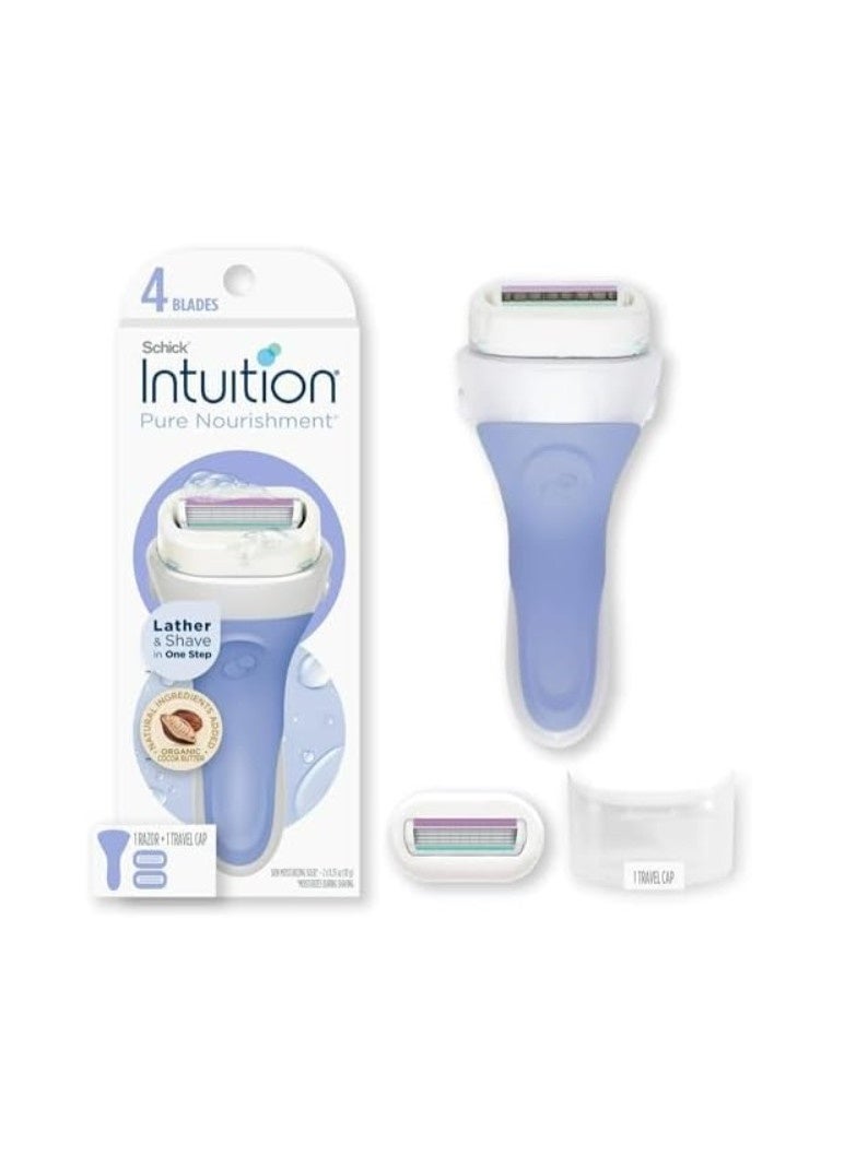 شيك ماكينة حلاقة شيك إنتويشن بيور نوريشمنت مع شفرتين مرطبتين بزبدة الكاكاو - Image 2